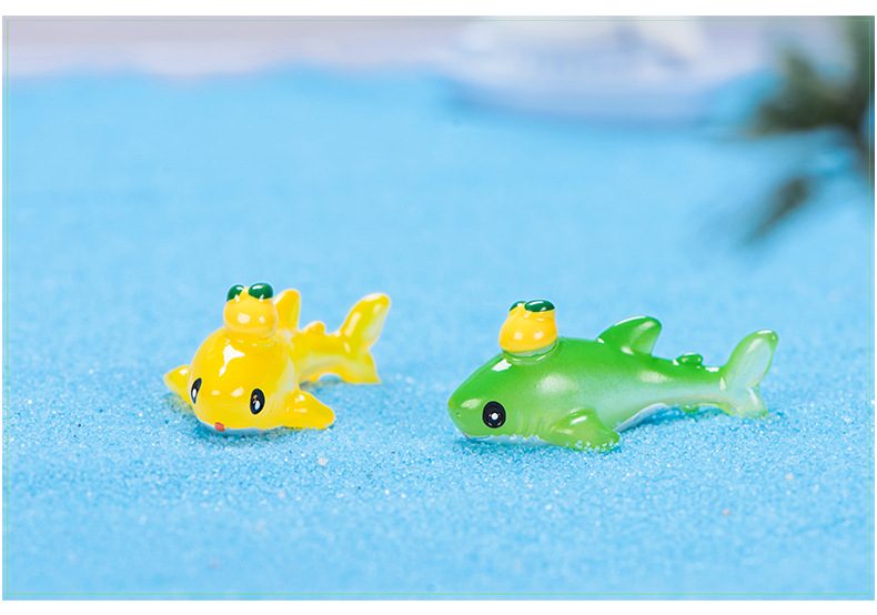 1Pc Sea Animal Shark Crocodile Octopus Fish Resin Figurine Model Garden Sandbox Home Miniature Ornament Decoration Accessory - 描述图 4