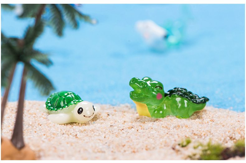 1Pc Sea Animal Shark Crocodile Octopus Fish Resin Figurine Model Garden Sandbox Home Miniature Ornament Decoration Accessory - 描述图 5