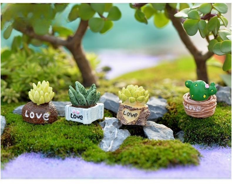 Grocery Moss Micro Landscape Jewelry Fleshy Doll Ornaments Love Fleshy Ornaments Diy Material - 描述图 1