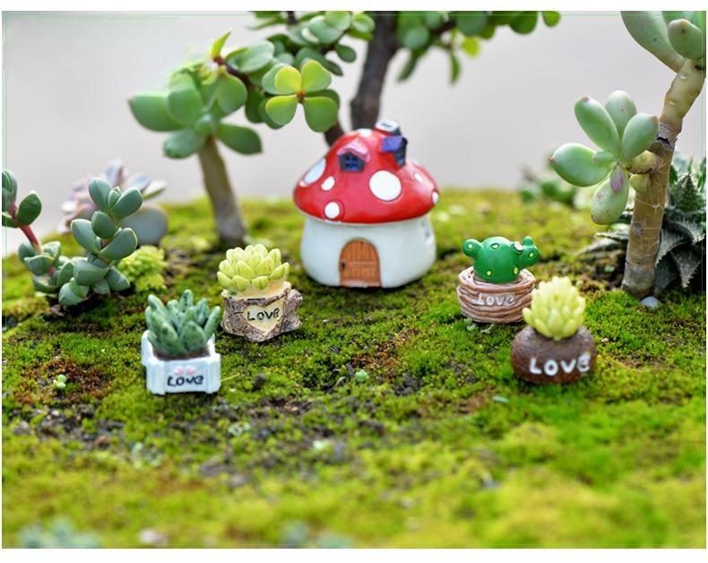 Grocery Moss Micro Landscape Jewelry Fleshy Doll Ornaments Love Fleshy Ornaments Diy Material - 描述图 2