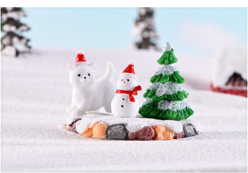 Moss Micro Landscape Resin Ornaments Animal Three-piece Set Piggy Rabbit Swan Spring Summer Autumn Winter Scenery Animal Accessories - 描述图 2