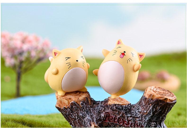 4Pcs Accessory Toy Gift Yellow Model Animal Action Figures Dollhouse Miniature Figurine Home Garden Dollhouse Decoration - 描述图 2