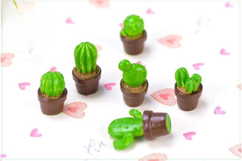 1 Piece Mini Green Potted Plants Artificial Lovely Succulen Plants Cactus Desert Cacti Home Ornament Crafts Cute Deco Wholesale Fairy Garden Accessories Supplies - 描述图 2