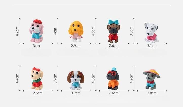 Dog Dollhouse Statue Figurine Micro Crafts Ornament Miniatures Happy Puppy Home Garden Decor - 描述图 1