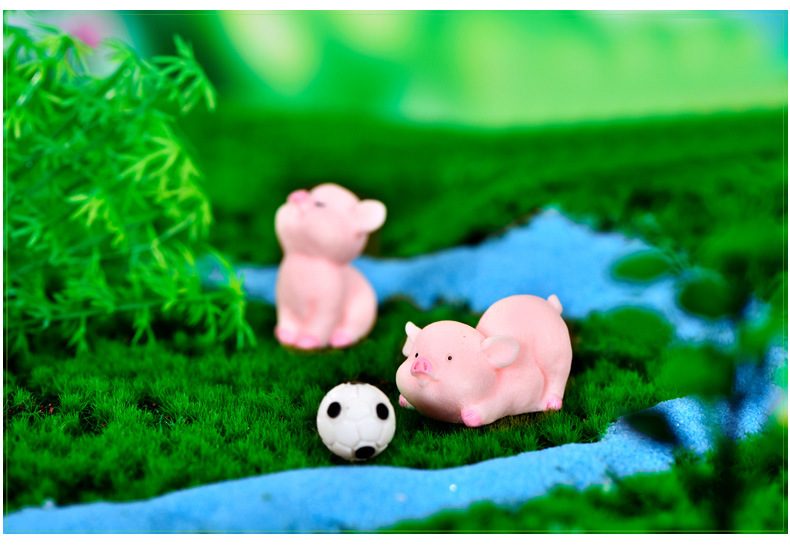 1 Piece Cartoon Pink Pig Naughty Pigs Animal Doll Toy Model Statue Figurine Ornament Miniatures Home - 描述图 5