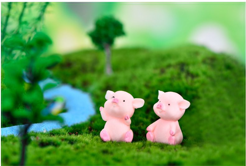 1 Piece Cartoon Pink Pig Naughty Pigs Animal Doll Toy Model Statue Figurine Ornament Miniatures Home - 描述图 6