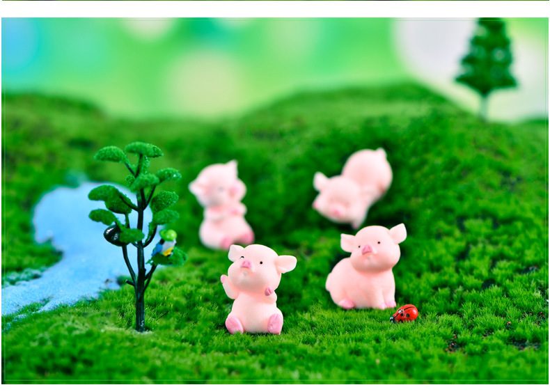 1 Piece Cartoon Pink Pig Naughty Pigs Animal Doll Toy Model Statue Figurine Ornament Miniatures Home - 描述图 7