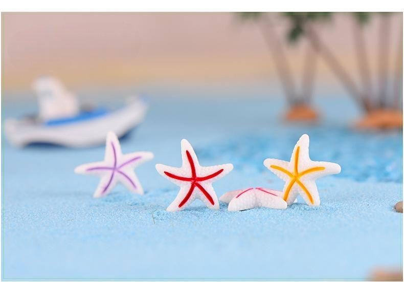 1 Piece Sea Zoo Dolphin Starfish Sea Fish Star Model Small Statue Figurine Little Crafts Ornament Miniatures Home Decor - 描述图 1
