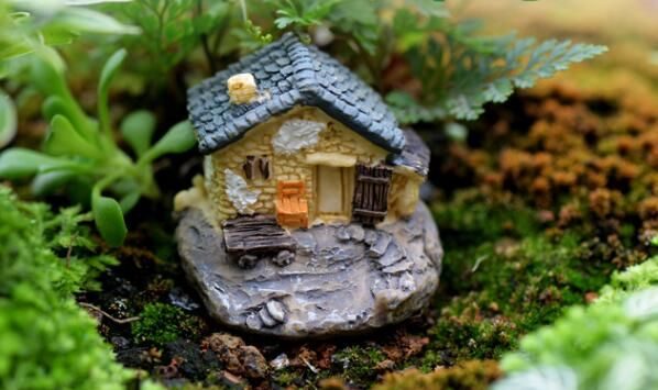 8Style Small House Fairy Garden Castle Villa Micro Landscape Miniature Garden Decorate Fairy Garden Accessories Resin Small House Fairy Garden Decoration Villa - 描述图 1