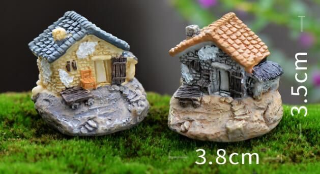 8Style Small House Fairy Garden Castle Villa Micro Landscape Miniature Garden Decorate Fairy Garden Accessories Resin Small House Fairy Garden Decoration Villa - 描述图 2