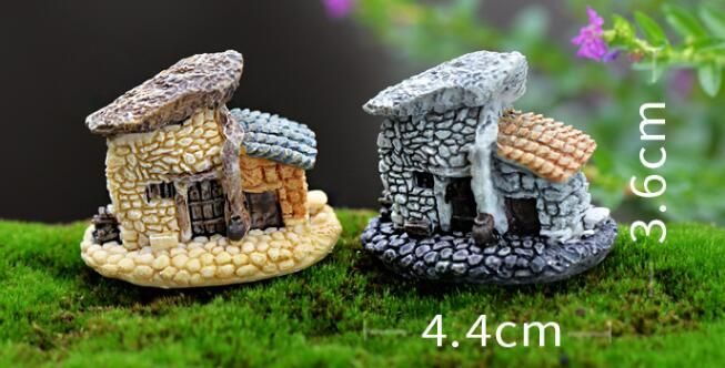8Style Small House Fairy Garden Castle Villa Micro Landscape Miniature Garden Decorate Fairy Garden Accessories Resin Small House Fairy Garden Decoration Villa - 描述图 3