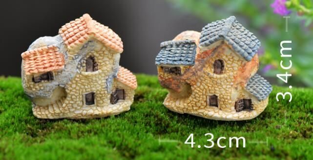 8Style Small House Fairy Garden Castle Villa Micro Landscape Miniature Garden Decorate Fairy Garden Accessories Resin Small House Fairy Garden Decoration Villa - 描述图 4