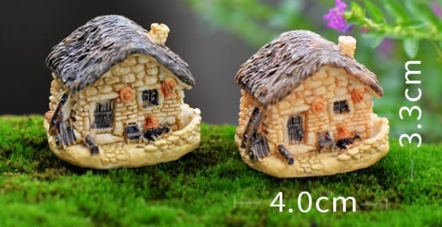 8Style Small House Fairy Garden Castle Villa Micro Landscape Miniature Garden Decorate Fairy Garden Accessories Resin Small House Fairy Garden Decoration Villa - 描述图 5