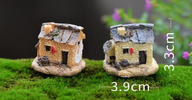 8Style Small House Fairy Garden Castle Villa Micro Landscape Miniature Garden Decorate Fairy Garden Accessories Resin Small House Fairy Garden Decoration Villa - 描述图 8