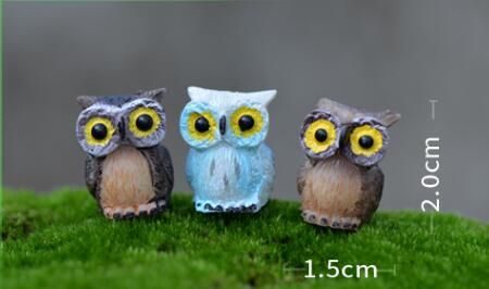Moss Fairy Garden Micro Landscape Miniature Garden Fairy Garden Decoration Fairy Garden Accessories Cartoon Owls Doll Diyassemble Resin Fairy Garden Ornament Toys