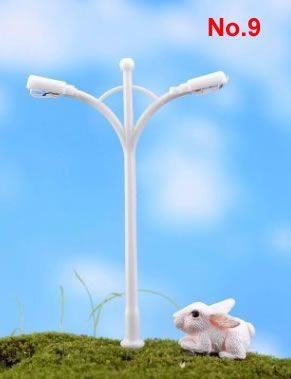 Vintage Streetlight Lamp Retro Mini Street Lamp Miniature Garden Ornament Lighting Figurines Fairy Garden Decoration Resin Craft Light Micro Landscaping Diy Fairy Garden Accessories