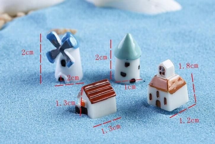 Windmill House Moss Fairy Garden Micro Landscape Miniature Garden Fairy Garden Decoration Fairy Garden Accessories Fleshydecorate Landscaping Original Arts And Crafts House Castle - 描述图 1