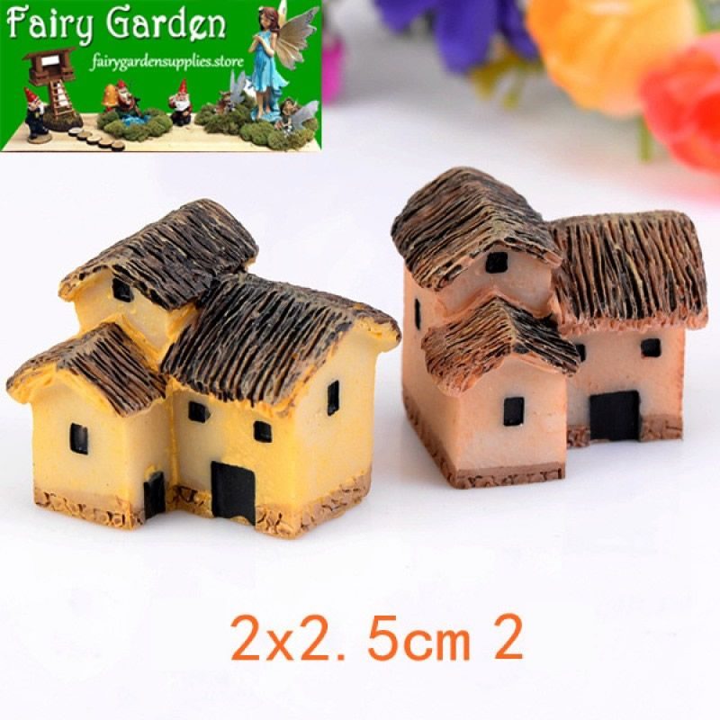 Moss Fairy Garden Micro Landscape Miniature Garden Fairy Garden Decoration Fairy Garden Accessories 6Style Thatched Cottage House Resin Small House Original Arts and Crafts ZakkaWind Moss Fairy Garden Micro Landscape Miniature Garden Fairy Garden Decoration Fairy Garden Accessories 6Style Thatched Cottage House Resin Small House Original Arts And Crafts Zakkawind