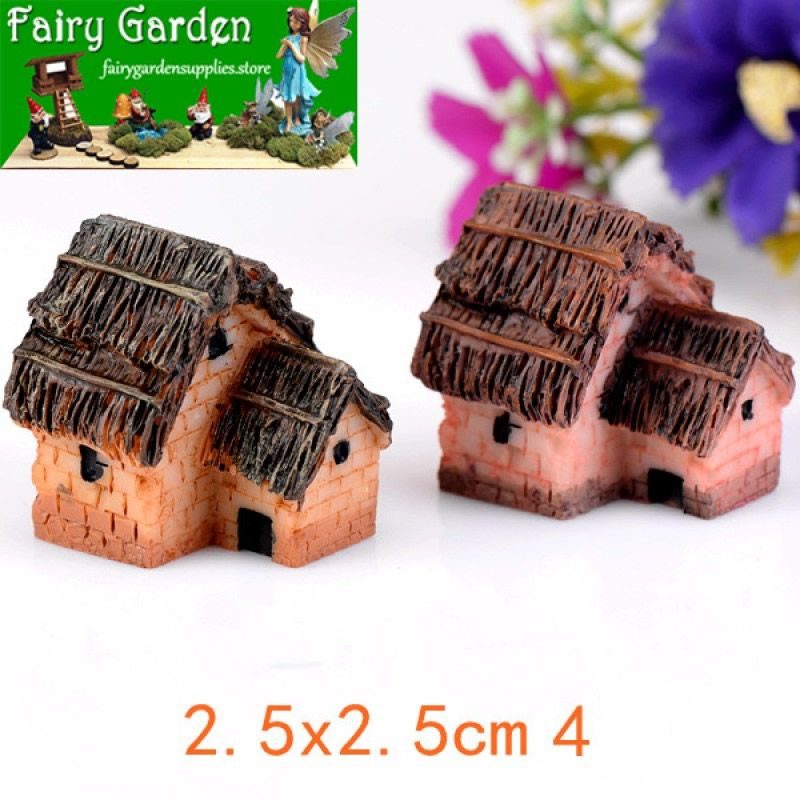 Moss Fairy Garden Micro Landscape Miniature Garden Fairy Garden Decoration Fairy Garden Accessories 6Style Thatched Cottage House Resin Small House Original Arts and Crafts ZakkaWind Moss Fairy Garden Micro Landscape Miniature Garden Fairy Garden Decoration Fairy Garden Accessories 6Style Thatched Cottage House Resin Small House Original Arts And Crafts Zakkawind