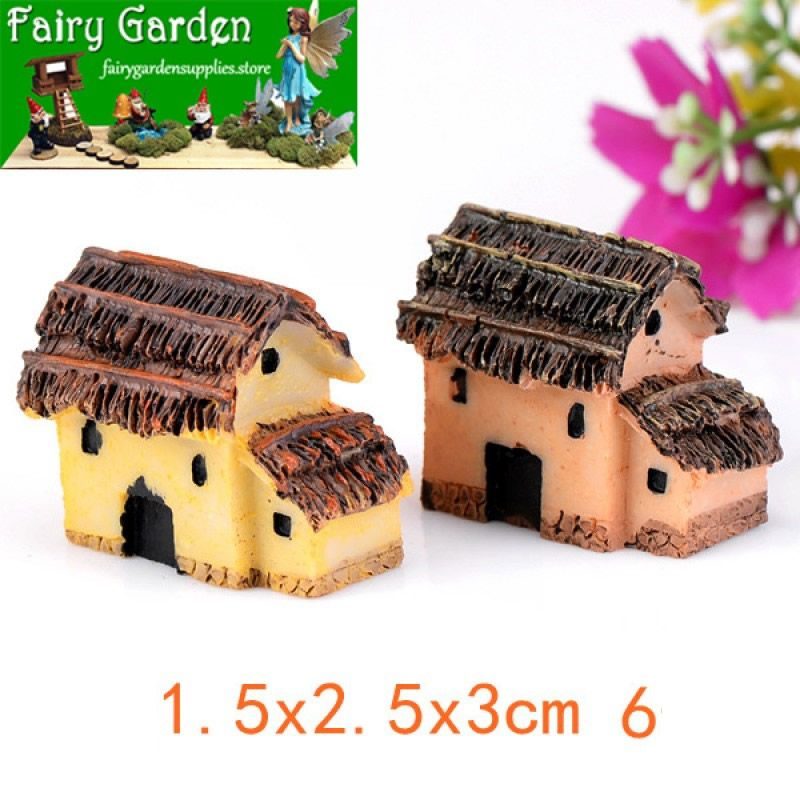 Moss Fairy Garden Micro Landscape Miniature Garden Fairy Garden Decoration Fairy Garden Accessories 6Style Thatched Cottage House Resin Small House Original Arts and Crafts ZakkaWind Moss Fairy Garden Micro Landscape Miniature Garden Fairy Garden Decoration Fairy Garden Accessories 6Style Thatched Cottage House Resin Small House Original Arts And Crafts Zakkawind