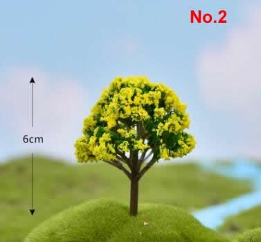 Fairy Garden Plants Artificial Christmas Tree Plastic Flowers Sakura Succulent Plant Ornament Miniature Garden Accessories
