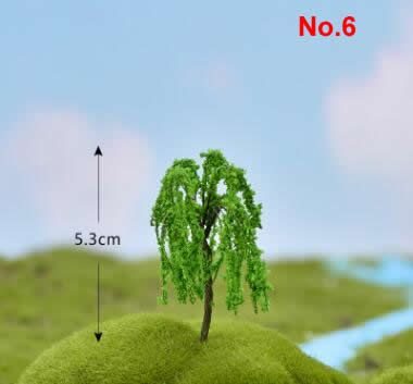 Fairy Garden Plants Artificial Christmas Tree Plastic Flowers Sakura Succulent Plant Ornament Miniature Garden Accessories