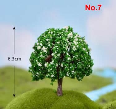 Fairy Garden Plants Artificial Christmas Tree Plastic Flowers Sakura Succulent Plant Ornament Miniature Garden Accessories