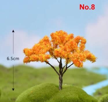 Fairy Garden Plants Artificial Christmas Tree Plastic Flowers Sakura Succulent Plant Ornament Miniature Garden Accessories