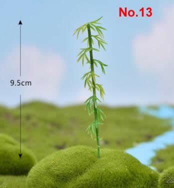 Fairy Garden Plants Artificial Christmas Tree Plastic Flowers Sakura Succulent Plant Ornament Miniature Garden Accessories