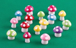 Bonsai Mushrooms Terrarium Artificial Plants Figurines Fairy Garden Accessories Miniatures Party Garden Mini Mushroom Garden Ornament Resin Crafts Decorations