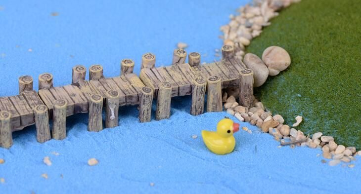 Indoor Mini Fairy Garden Supplies Pot Bonsai Micro Landscape Terrariums Miniature Garden Succulent Plants Fairy Garden Decoration Wholesale Fairy Garden Accessories Resin Corridor Plank Road Small Bridge