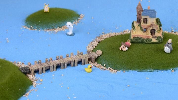 Indoor Mini Fairy Garden Supplies Pot Bonsai Micro Landscape Terrariums Miniature Garden Succulent Plants Fairy Garden Decoration Wholesale Fairy Garden Accessories Resin Corridor Plank Road Small Bridge