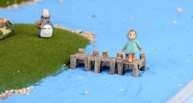 Indoor Mini Fairy Garden Supplies Pot Bonsai Micro Landscape Terrariums Miniature Garden Succulent Plants Fairy Garden Decoration Wholesale Fairy Garden Accessories Resin Corridor Plank Road Small Bridge