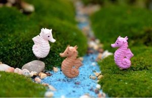 Ocean Landscaping Essential 4Color Hippocampi Craftwork Aquarium Fairy Garden Decoration Sea Horse Terrariums Fairy Garden Accessories Fleshy Moss Fairy Garden Micro Landscape Miniature Garden Ecology Bottle Diy Pot Bonsai