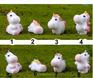 Cute Rainbow Unicorn Mini Figurines Craft Plant Pot Miniature Christmas Fairy Garden Ornaments Home Decoration Accessories