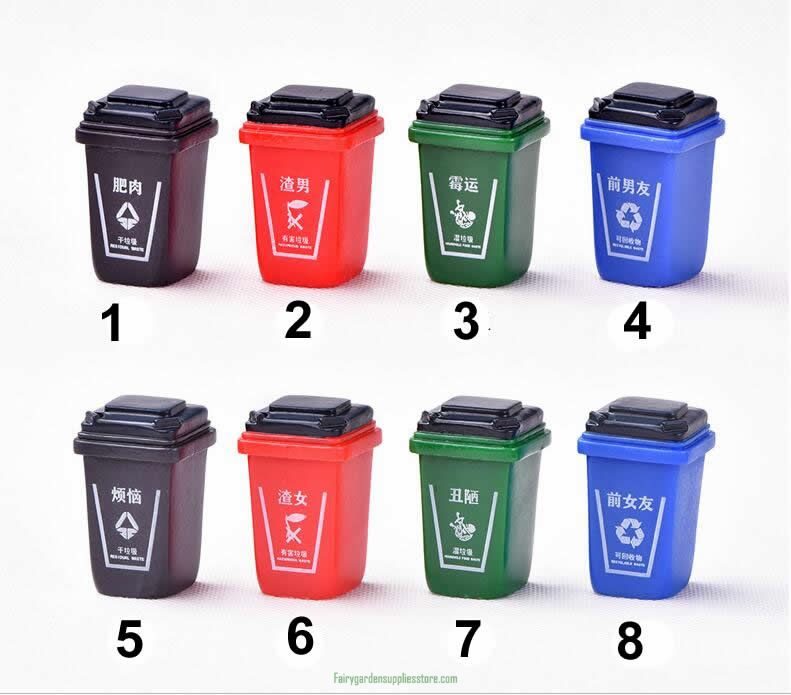 1Pc New Creative Miniature Trash Micro Landscape Decor Model Action Figure Mini Cartoon Craft Ornaments Figure Toys