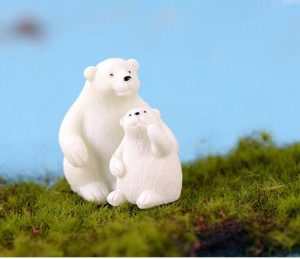 Polar Bear Russia Bruin Usa Model Statue Figurine Micro Crafts Ornament Miniatures Boy Diy Room Garden Car Decor Wholesale Price Fairy Garden Supply