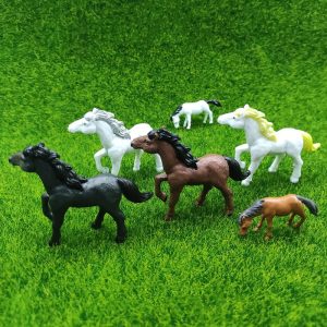 Pvc Horse Model Toys Fairy Garden Decoration Miniture Fairy Garden Accessories Supplies Pot Bonsai Moss Fairy Garden Micro Landscape Miniature Garden Terrariums Fairy Garden Figurine Kits Items Auto Interior Decoration