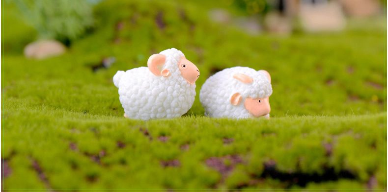 Mini Fairy Garden Animals Cute Resin Sheep Model Wholesale Fairy Garden Accessories Supplies Miniture Fairy Garden Ornament Small Artificial Christmas Goat Sheep Figurine Kids Gifts Terrarium Fairy Garden Kits Decoration Table Decor - 描述图 4