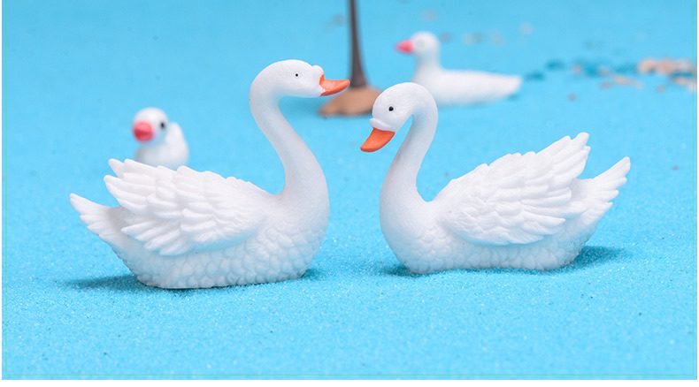 Mini Fairy Garden Animals Cute Resin Swan Model Wholesale Fairy Garden Accessories Supplies Miniture Fairy Garden Ornament Small Artificial Birds Figurine Kids Gifts Terrarium Fairy Garden Kits Decoration Table Decor - 描述图 5