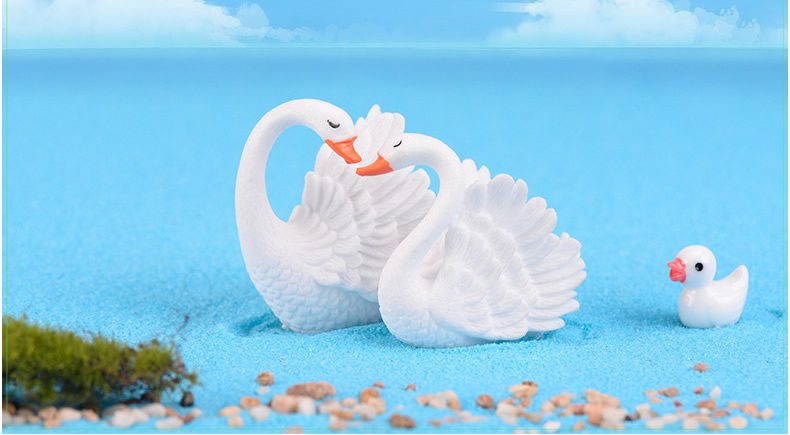 Mini Fairy Garden Animals Cute Resin Swan Model Wholesale Fairy Garden Accessories Supplies Miniture Fairy Garden Ornament Small Artificial Birds Figurine Kids Gifts Terrarium Fairy Garden Kits Decoration Table Decor - 描述图 7