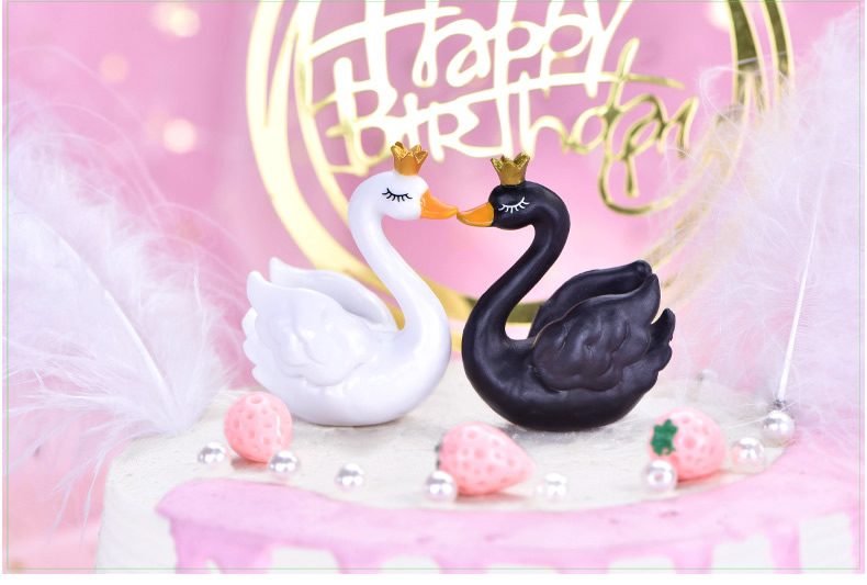 Mini Fairy Garden Animals White And Black Cute Resin Swan Model Wholesale Fairy Garden Accessories Supplies Miniture Fairy Garden Ornament Small Artificial Birds Figurine Kids Gifts Terrarium Fairy Garden Kits Decoration Table Decor - 描述图 5