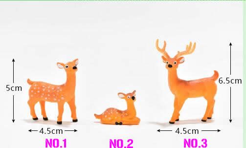 Lovely Pvc Sika Deer Model Kids Toys Miniture Fairy Garden Accessories Supplies Pot Bonsai Animals Micro Landscape Miniature Garden Terrariums Fairy Garden Animals Figurine Kits Items Decoration Table Ornaments - 描述图 1
