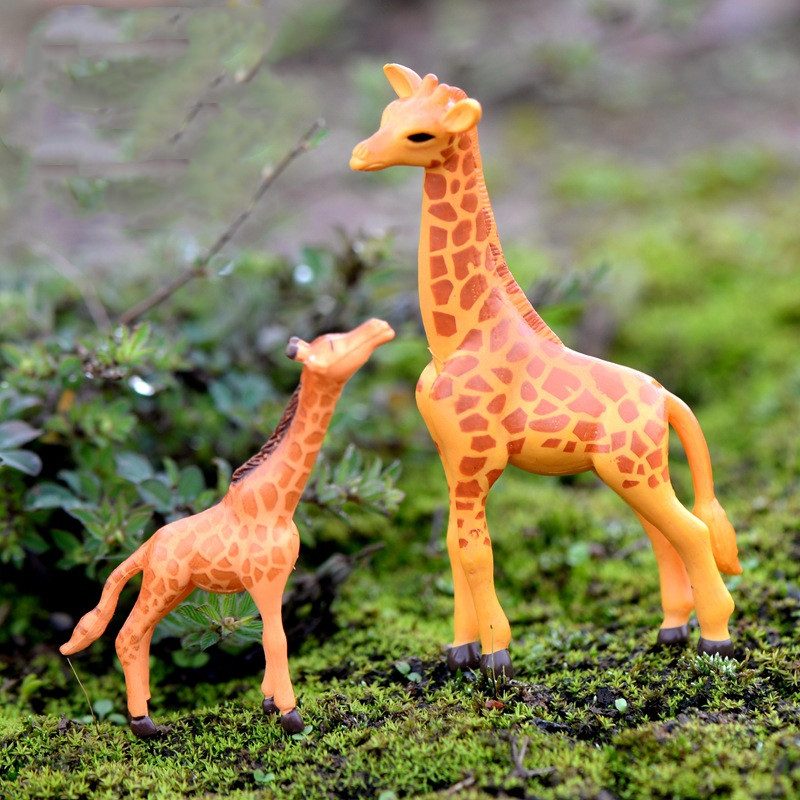 Lovely Pvc Giraffe Model Kids Toys Miniture Fairy Garden Accessories Supplies Pot Bonsai Animals Micro Landscape Miniature Garden Terrariums Fairy Garden Animals Figurine Kits Items Decoration Table Ornaments - 描述图 4