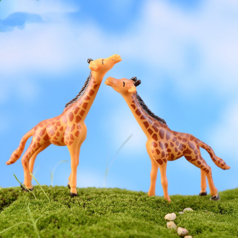 Lovely Pvc Giraffe Model Kids Toys Miniture Fairy Garden Accessories Supplies Pot Bonsai Animals Micro Landscape Miniature Garden Terrariums Fairy Garden Animals Figurine Kits Items Decoration Table Ornaments - 描述图 6