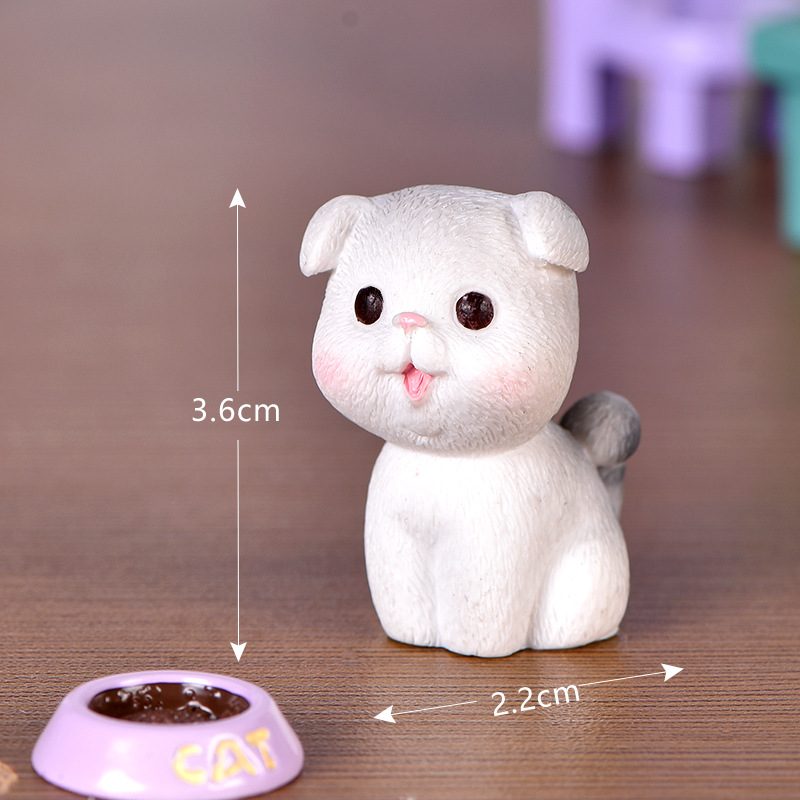 Miniture Fairy Garden Accessories Supplies Lovely Resin Cat Kids Toys Pot Bonsai Animals Micro Landscape Miniature Garden Terrariums Fairy Garden Animals Figurine Kits Items Decoration Table Ornaments - 描述图 1