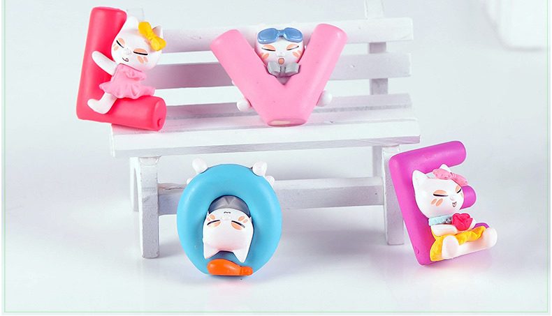 Miniture Fairy Garden Accessories Supplies Lovely Resin Cat Kids Toys Pot Bonsai Miniature Garden Terrariums Fairy Garden Animals Figurine Kits Items Decoration Table Ornaments - 描述图 3