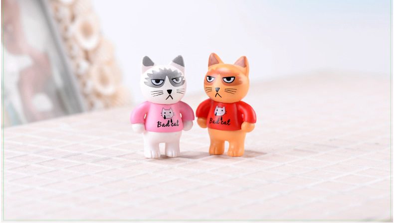 Miniture Fairy Garden Accessories Supplies Resin Cat Kids Toys Pot Bonsai Miniature Garden Terrariums Fairy Garden Animals Figurine Kits Items Decoration Cartoon Table Ornaments - 描述图 3