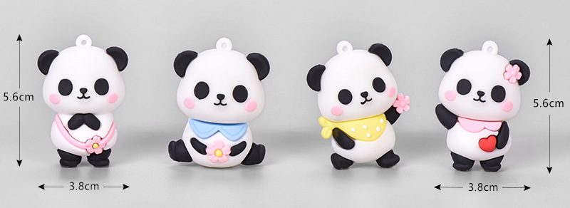 Miniture Fairy Garden Accessories Supplies Panda Figurine Model Toys Pot Bonsai Miniature Garden Terrariums Fairy Garden Animals Kits Items Car Interior Decoration Table Ornaments - 描述图 1