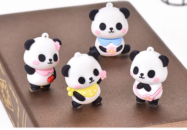 Miniture Fairy Garden Accessories Supplies Panda Figurine Model Toys Pot Bonsai Miniature Garden Terrariums Fairy Garden Animals Kits Items Car Interior Decoration Table Ornaments - 描述图 2